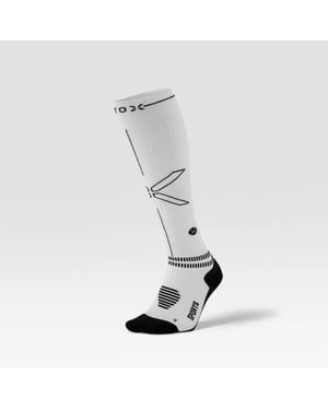 Stox sports knee high socks men compressiekous heren wit-zwart