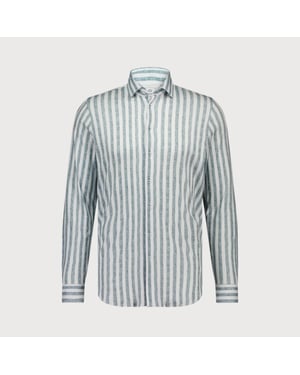 Blue Industry Streepmotief jersey overhemd |