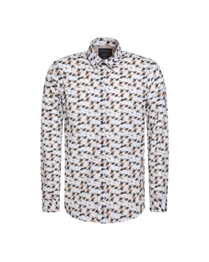 Gabbiano Heren overhemd 333518 101 white