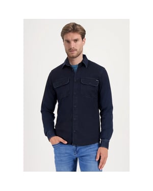 Gabbiano Heren overshirt 335238 901 navy denim