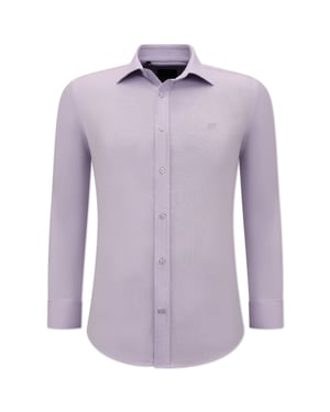 Gentile Bellini Getailleerde banco oxford shirt paars