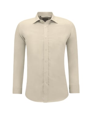 Gentile Bellini Trendy oxford volwassenen slim fit licht bruin