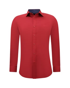 Gentile Bellini Zakelijke katoenen slim fit stretch