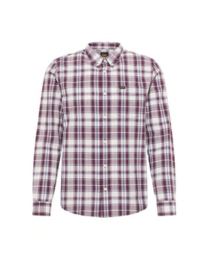 Lee Button down velvet beet
