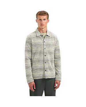 No Excess Shirt jersey jacquard dark green