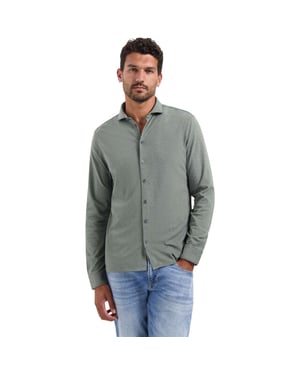No Excess Shirt jersey melange stretch dark steel