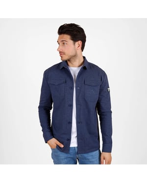 Q1905 Overshirt andel donker melange
