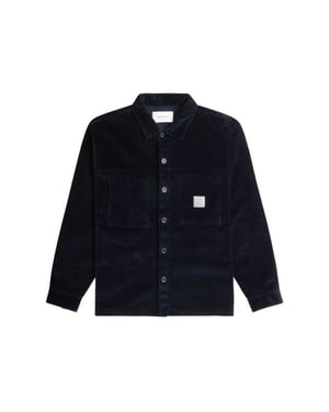 Woodbird Krents corduroy shirt navy 2136 731