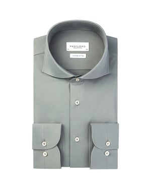 Profuomo Japanese knitted overhemd met lange mouwen