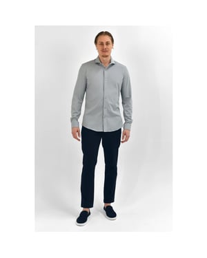 Vercate Strijkvrij overhemd japanese knitted licht