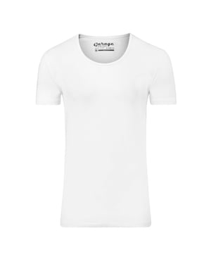 Garage Basis t-shirt diepe ronde hals bodyfit
