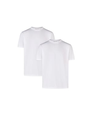 Phil & Co Heren ondershirt katoen t-shirt ronde hals 2-pack