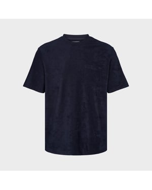 Kronstadt Ks3816 ledger organic terrycloth pocket tshirt navy