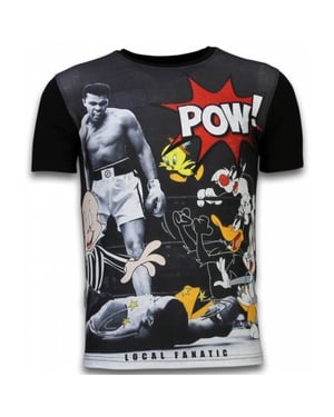 Local Fanatic Ali vs. cartoons digital rhinestone t-shirt