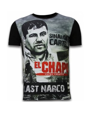 Local Fanatic El chapo last narco digital rhinestone t-shirt