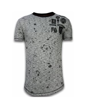 Local Fanatic Longfit asymmetric embroidery t-shirt patches