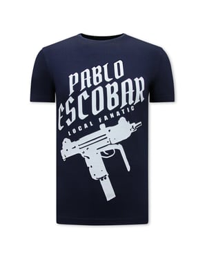 Local Fanatic Pablo escobar uzi t-shirt navy
