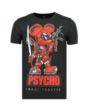 Local Fanatic Psycho mouse bedrukte t-shirt