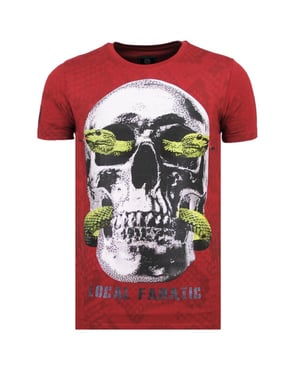 Local Fanatic Skull snake fun t-shirt