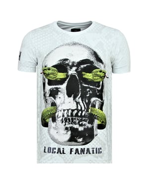 Local Fanatic Skull snake strakke t-shirt