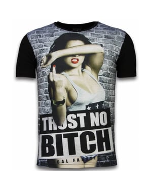 Local Fanatic Trust no bitch digital rhinestone t-shirt