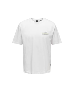 Only & Sons Onskeane rlx ss print tee noos off-white