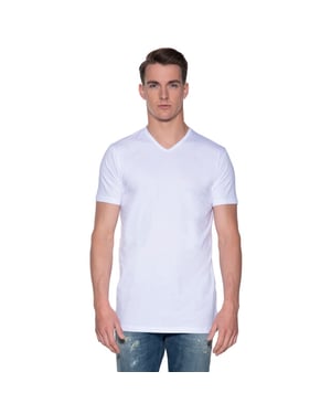 Slater Regular fit extra long t-shirt v-hals