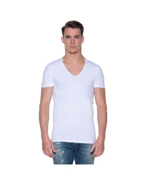 Slater Stretch t-shirt diepe v-hals 2-pack