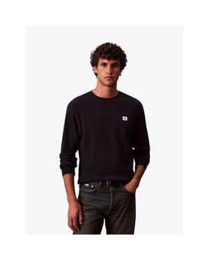 Calvin Klein Heren longsleeve wafel badge