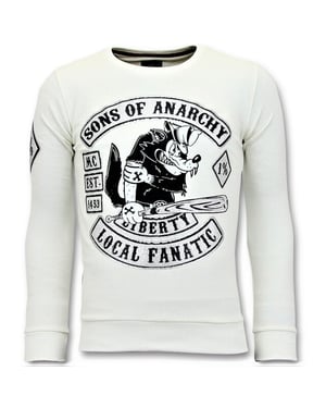 Local Fanatic Rhinestones sweater sons of anarchy trui