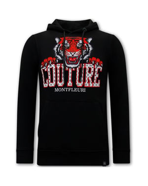 Tony Backer Hoodie met print tiger head
