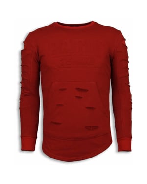 Justing 3d stamp paris trui damaged sweater