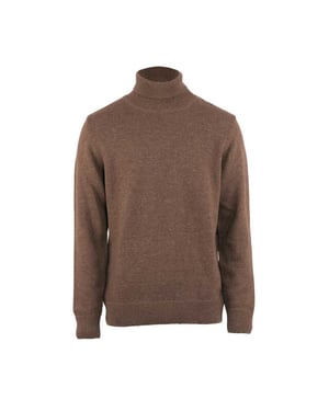 Kronstadt Andrew wool neck knit brown mel ks3133