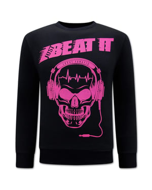 Local Fanatic Just beat it print sweater