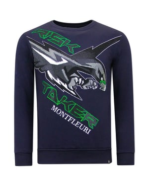 Tony Backer Sweater met print eagle head