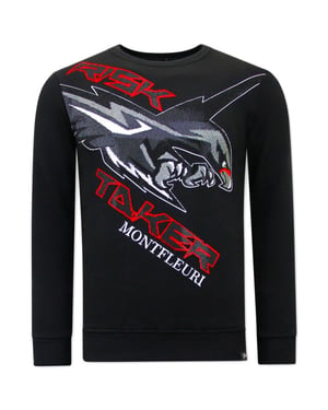 Tony Backer Sweater met print eagle head