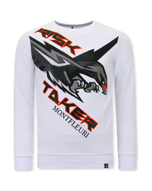 Tony Backer Sweater met print eagle head
