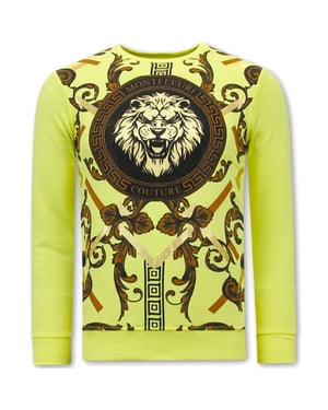 Tony Backer Sweater met print gouden leeuw