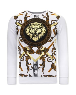 Tony Backer Sweater met print gouden leeuw