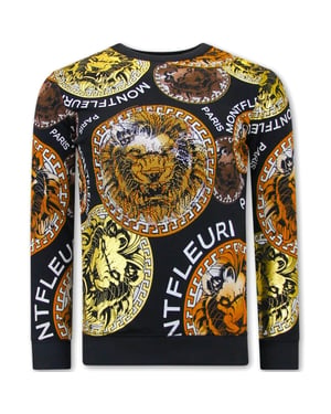 Tony Backer Sweater met print leeuw head