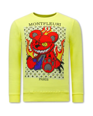 Tony Backer Sweater met print monster teddy bear