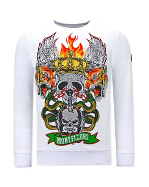 Tony Backer Sweater met print skull head