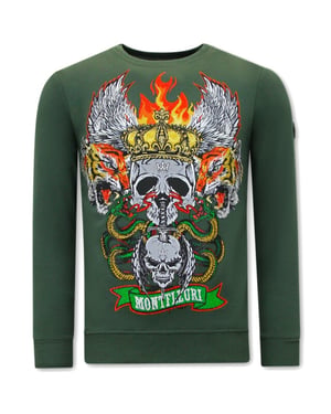 Tony Backer Sweater met print skull head