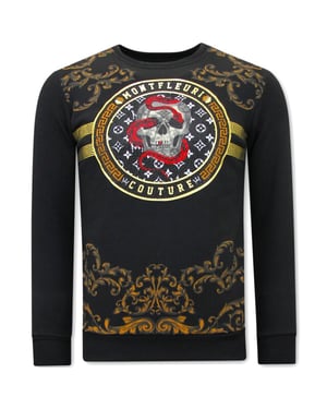 Tony Backer Sweater met print snake skull