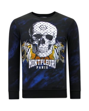 Tony Backer Sweater met print skull tiger