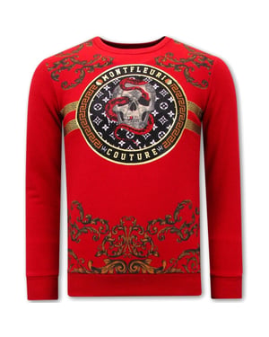 Tony Backer Sweater met print snake skull