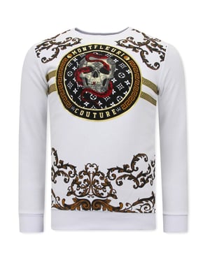 Tony Backer Sweater met print snake skull