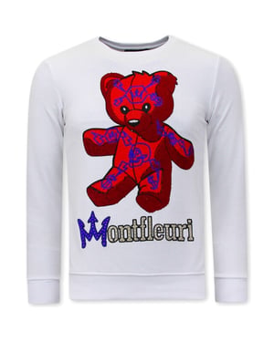 Tony Backer Sweater met print teddy bear 3617