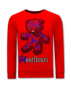 Tony Backer Sweater met print teddy bear 3617
