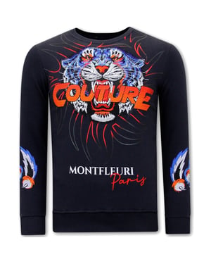 Tony Backer Sweater met print tiger couture